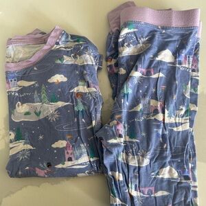 Kids Fantasy Print Pajamas - Blue and Purple